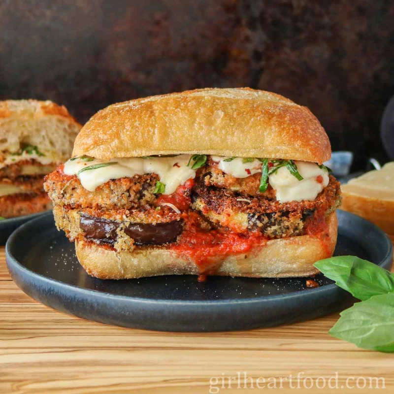 Eggplant Parmesan Sandwich
