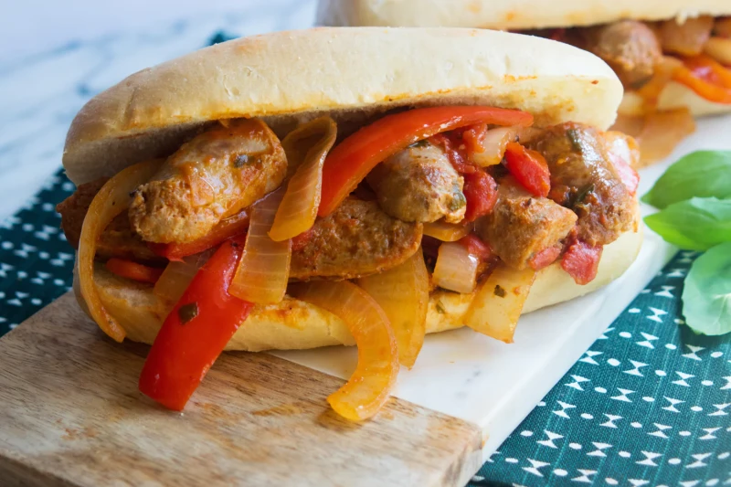 Sausage and Peppers Sandwich