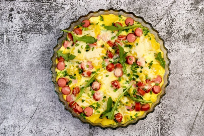 Omelet with Sausages
