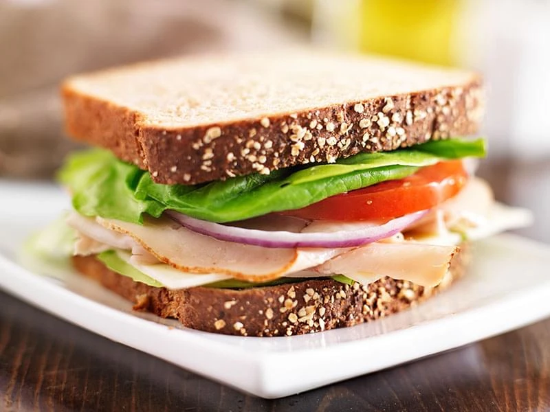Turkey and Cheese Sandwich (Mayo + Lettuce)