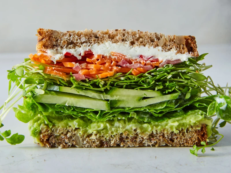Veggie Sandwich with Avocado and Hummus